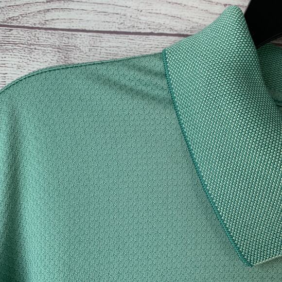 Haggar Cool 18 Tec Green Polo Shirt Stretch Comfort Quick Dry Size XL - Picture 14 of 14